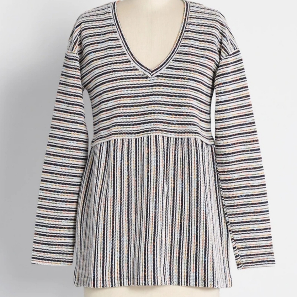Modcloth Black/White Baja Surfer Sweater
